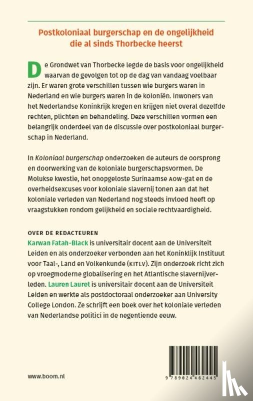 Fatah-Black, Karwan, Lauret, Lauren - Koloniaal burgerschap