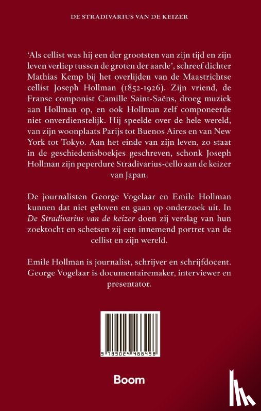 Hollman, Emile, Vogelaar, George - De Stradivarius van de keizer