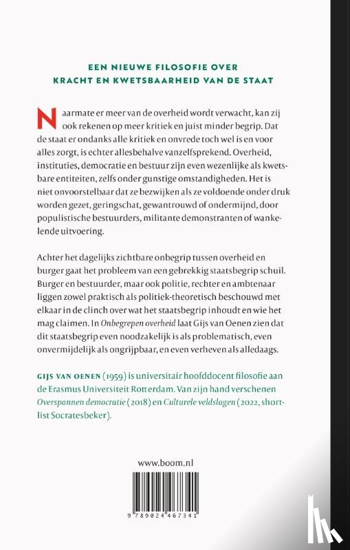 Oenen, Gijs van - Onbegrepen overheid