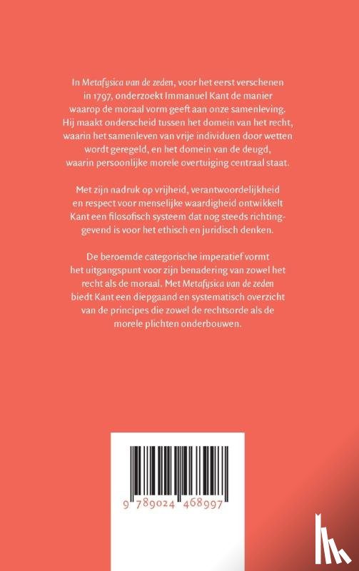 Kant, Immanuel - Metafysica van de zeden