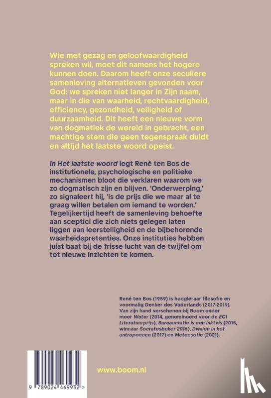 Bos, René ten - Het laatste woord