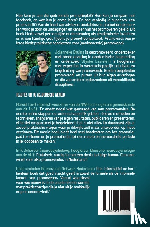 Bruins, Jojanneke, Castelein,, Stynke - Promoveren kun je leren
