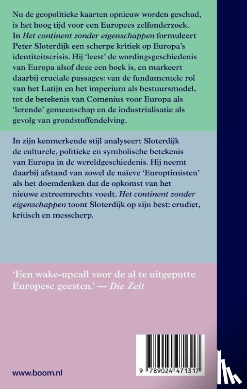 Sloterdijk, Peter - Het continent zonder eigenschappen
