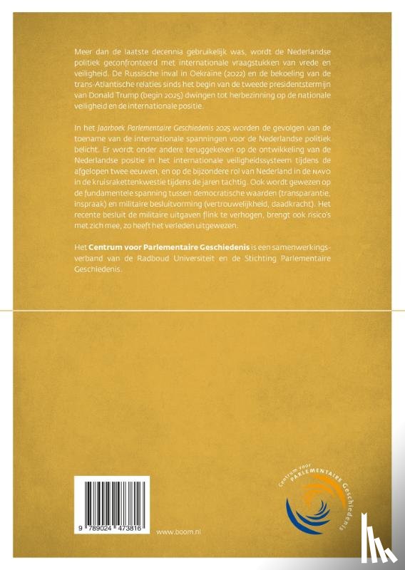 Centrum voor Parlementaire Geschiedenis - Parlement en politiek in tijden van oorlog