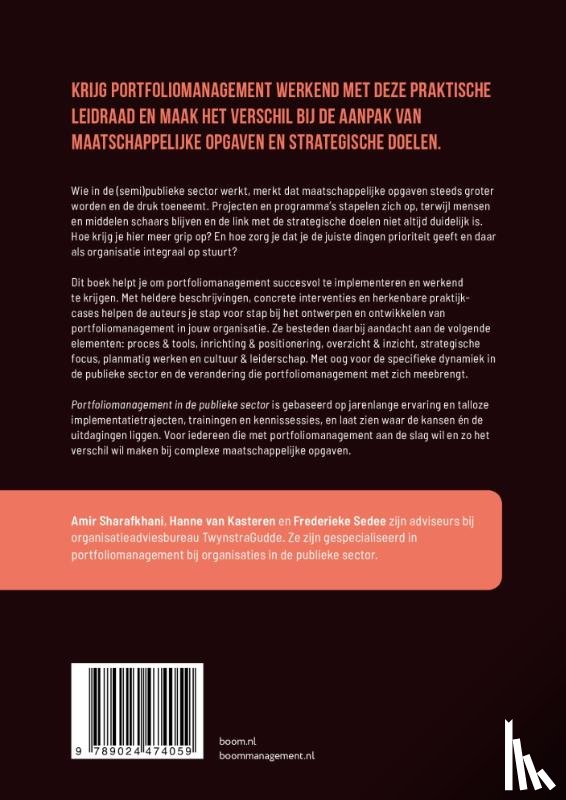 Sharafkhani, Amir, Kasteren, Hanne van, Sedee, Frederieke - Portfoliomanagement in de publieke sector