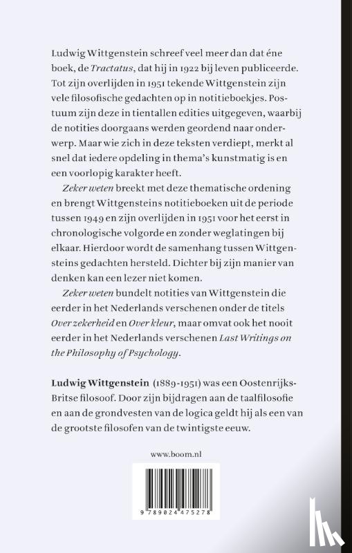 Wittgenstein, Ludwig - Zeker weten