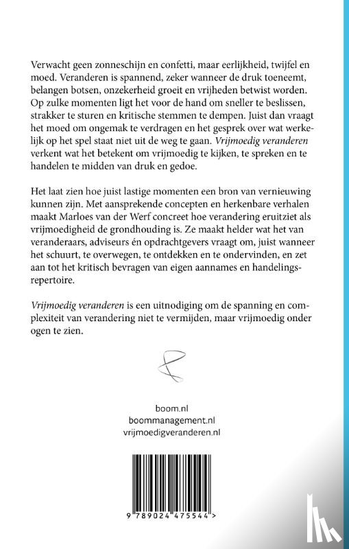 Werf, Marloes van der - Vrijmoedig veranderen