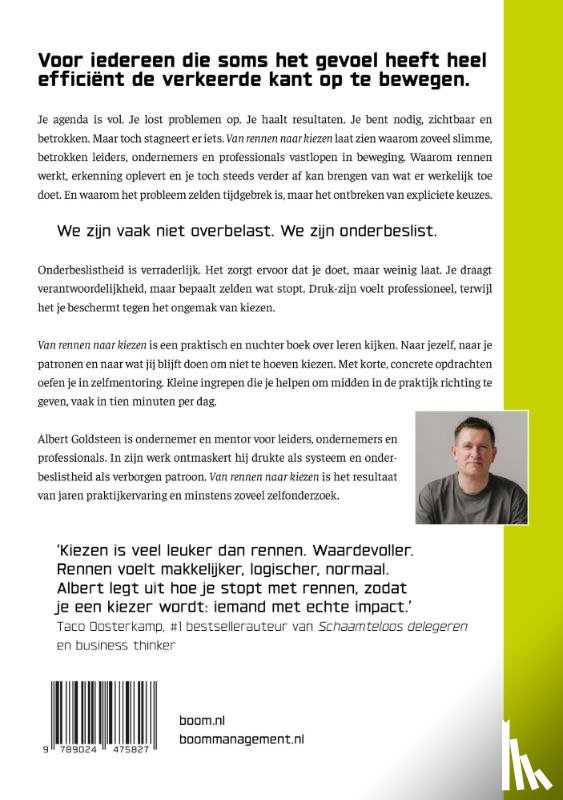 Goldsteen, Albert - Van rennen naar kiezen