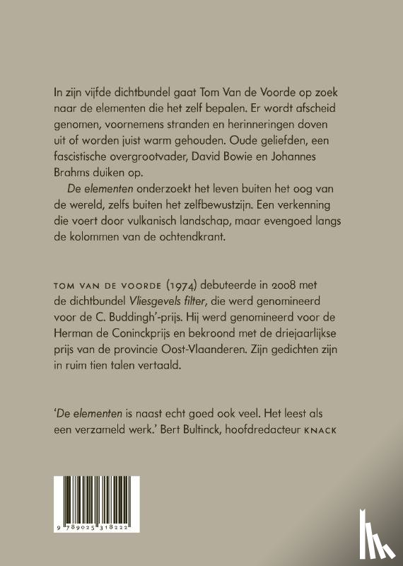 Voorde, Tom Van de - De elementen