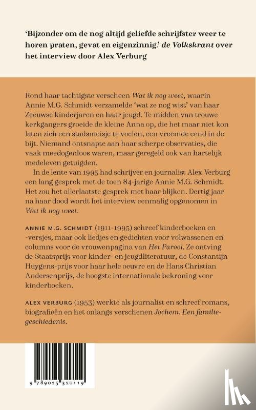 Schmidt, Annie M.G. - Wat ik nog weet