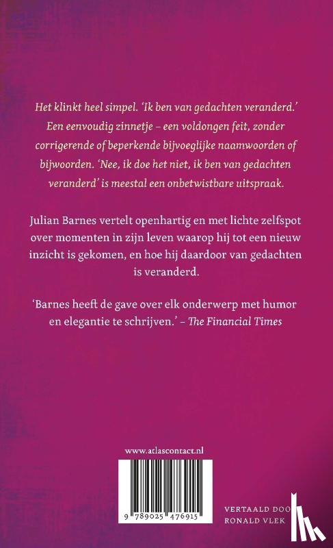 Barnes, Julian, Vlek, Ronald - Voortschrijdend inzicht