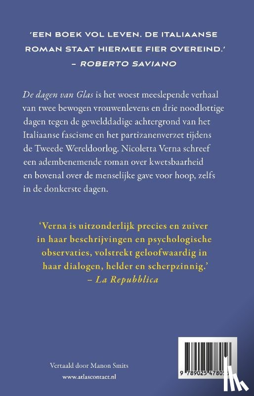 Verna, Nicoletta - De dagen van Glas