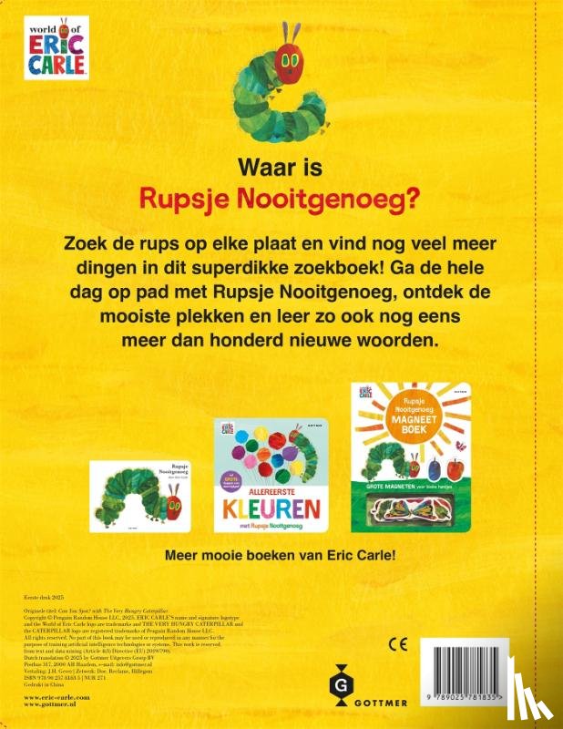 Carle, Eric - Het grote zoekboek van Rupsje Nooitgenoeg
