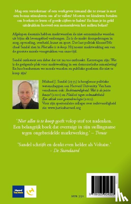 Sandel, Michael J. - Niet alles is te koop