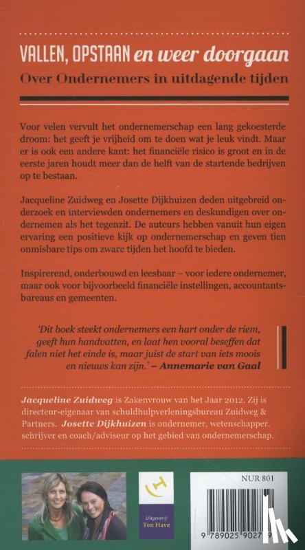 Zuidweg, Jacqueline, Dijkhuizen, Josette - Vallen, opstaan en weer doorgaan