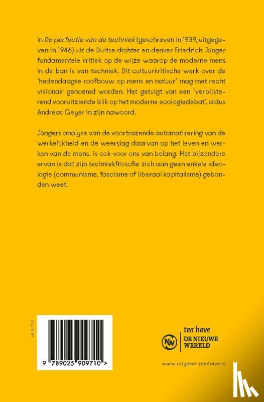 Jünger, Friedrich - De perfectie van de techniek