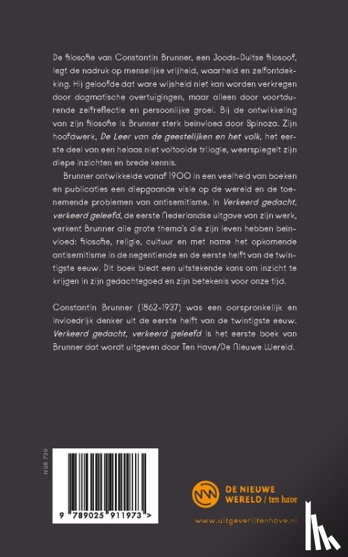 Brunner, Constantin - Verkeerd gedacht, verkeerd geleefd