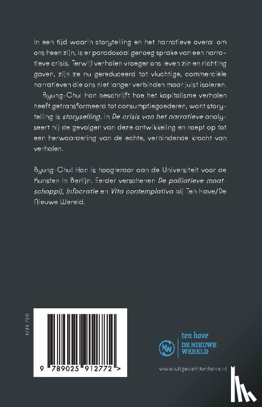 Han, Byung-Chul - De crisis van het narratieve