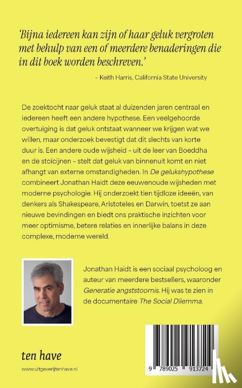 Haidt, Jonathan - De gelukshypothese