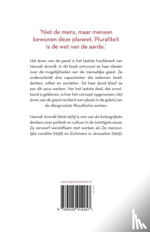 Arendt, Hannah - Het leven van de geest