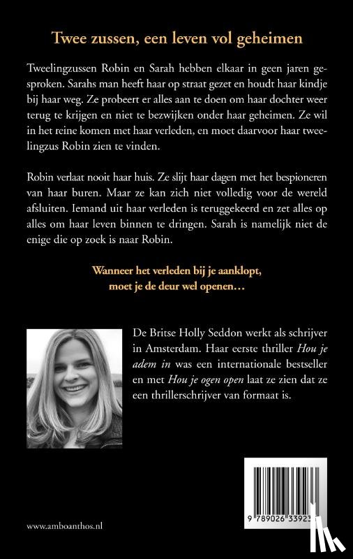 Seddon, Holly - Hou je ogen open
