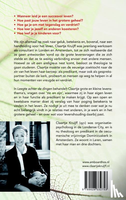 Kruijff, Claartje - Leegte achter de dingen