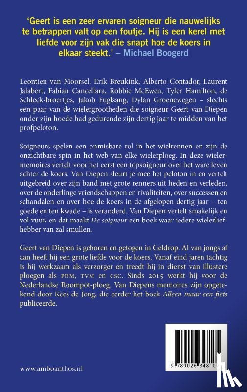 Diepen, Geert van, Jong, Kees de - De soigneur