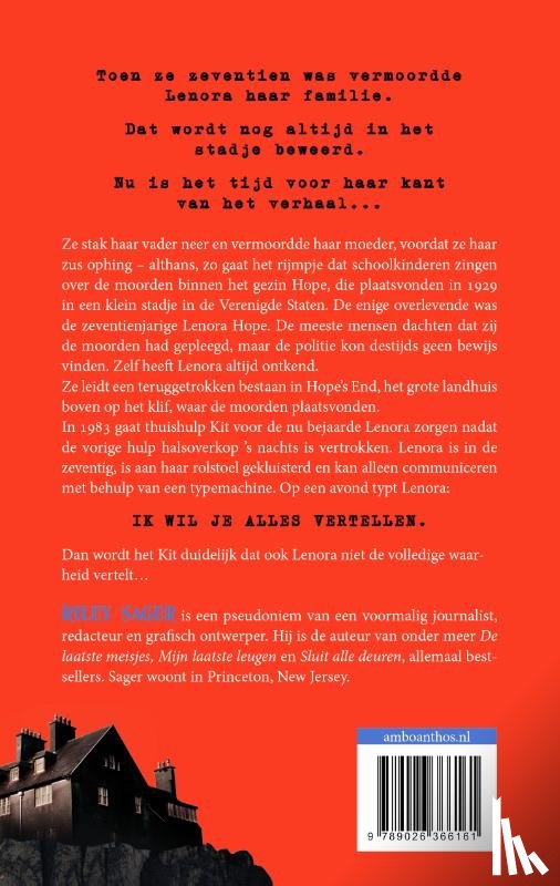 Sager, Riley - De enige die overbleef