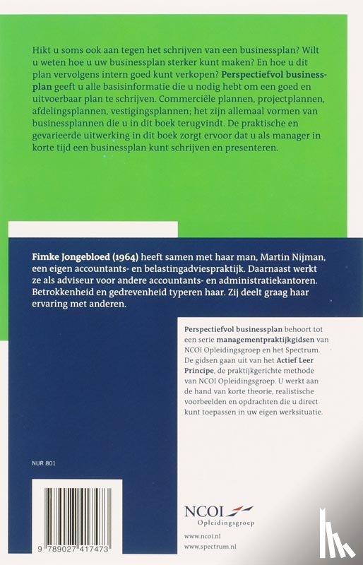 Jongebloed, F. - Perspectiefvol businessplan