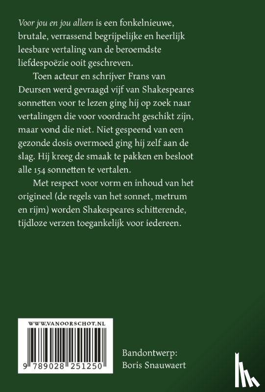 Shakespeare, William - Voor jou en jou alleen