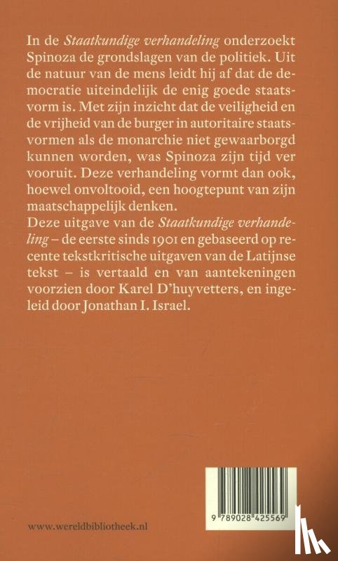 Spinoza, Benedictus de - Staatkundige verhandeling