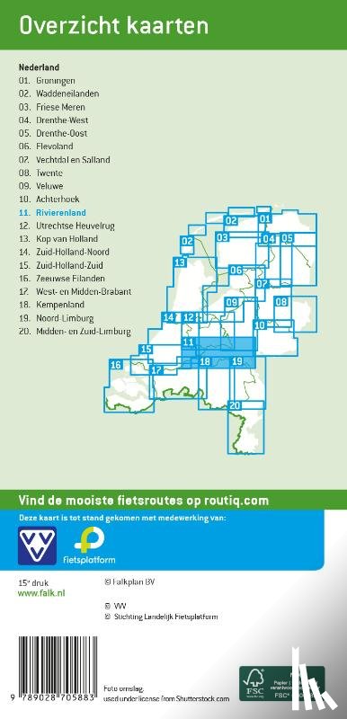  - Falk Fietskaart 11 Rivierenland