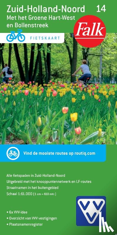  - Falk VVV Fietskaart 14 Zuid-Holland NOORD