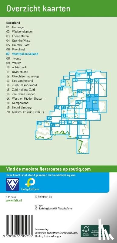  - VVV FIETSKAART 07 VECHTDAL EN SALLAND