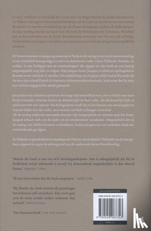 Martin du Gard, Roger - THIBAULTS DEEL 1