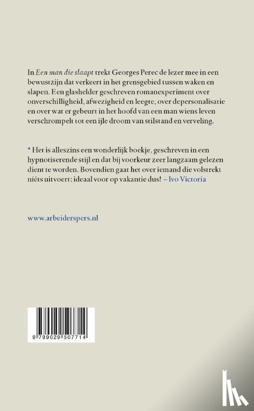 Perec, Georges - Een man die slaapt