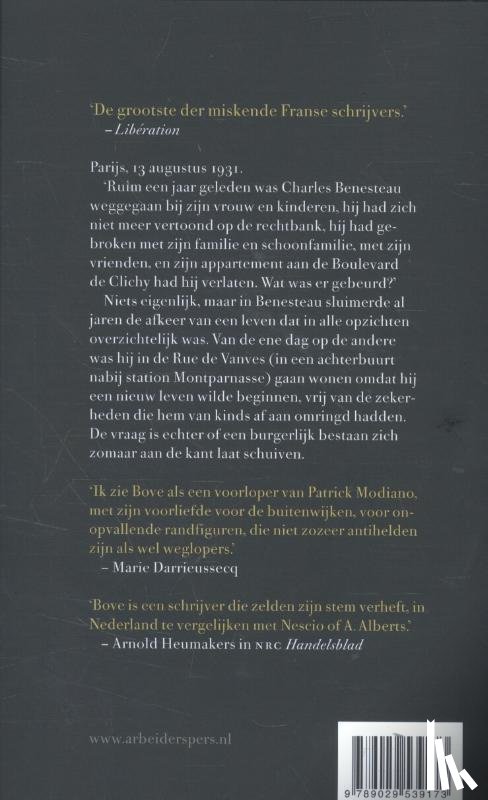 Bove, Emmanuel - Het voorgevoel