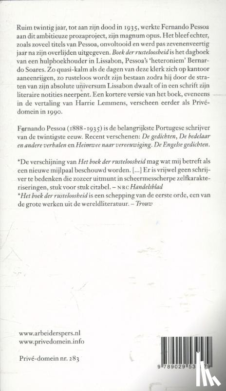 Pessoa, Fernando - Boek der rusteloosheid