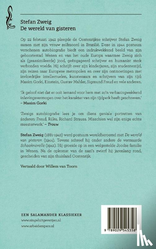 Zweig, Stefan - De wereld van gisteren