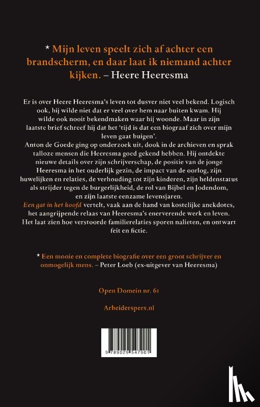 Goede, Anton de - Een gat in het hoofd