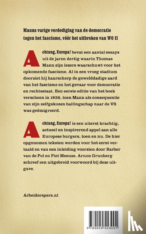 Mann, Thomas - Achtung, Europa!
