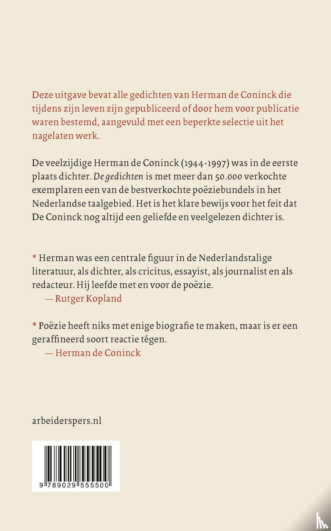 Coninck, Herman de - De gedichten