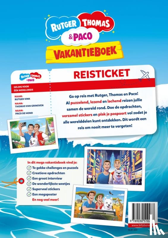 Vink, Rutger, Grinsven, Thomas van - Het Vakantieboek van Rutger, Thomas & Paco