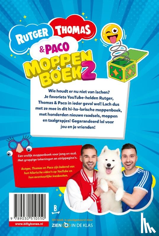 Vink, Rutger, Grinsven, Thomas van - MOPPENBOEK VAN RUTGER, THOMAS EN PACO -