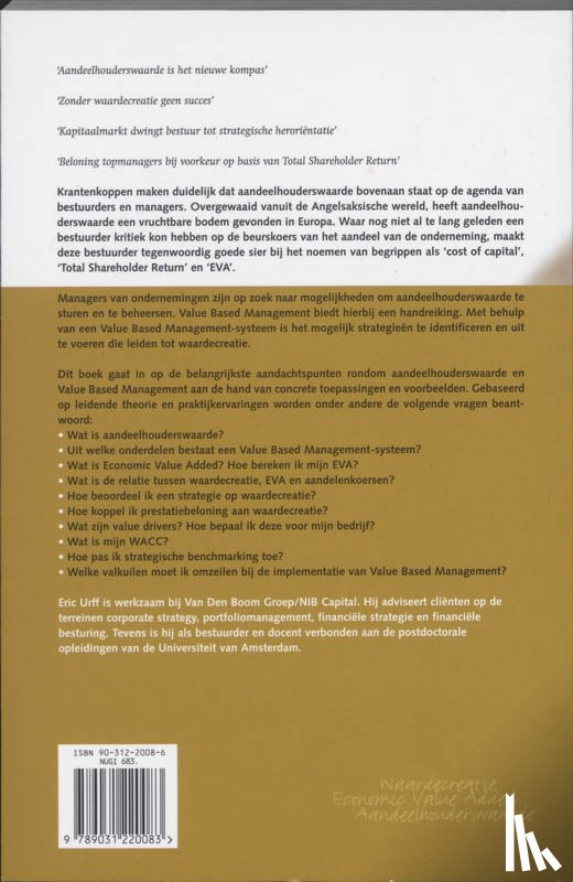 Urff, E. - Value based management