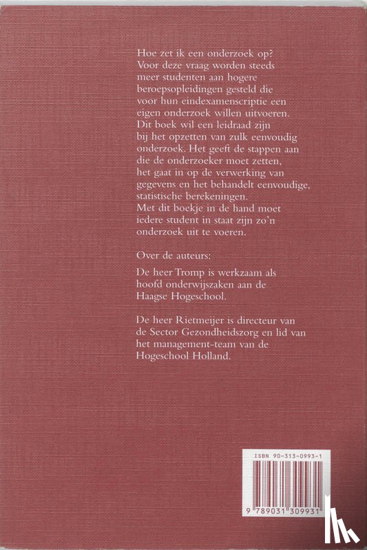 Tromp, J.H.M., Rietmeijer, E.F.H. - De aanpak van onderzoek