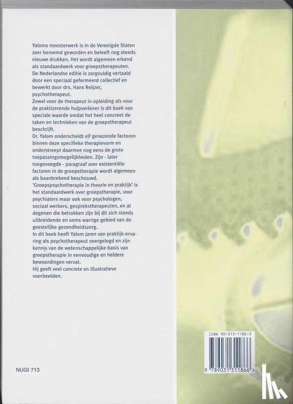 Yalom, I.D. - Groepspsychotherapie in theorie en praktijk