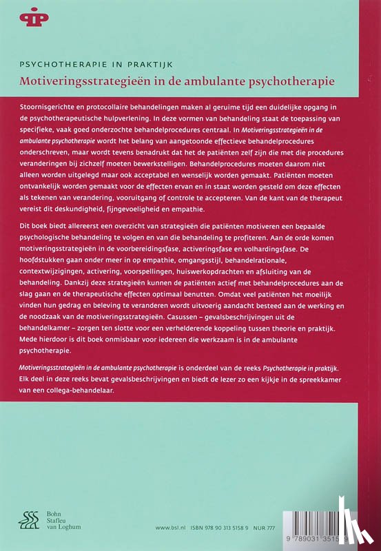 Keijsers, Gerard, Vossen, C., Keijsers, L. - Motiveringsstrategieen in de ambulante psychotherapie