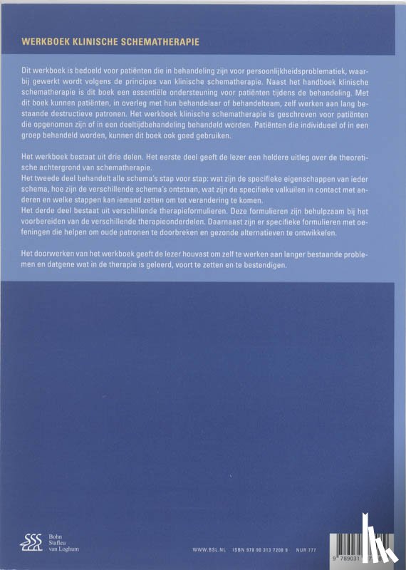  - Werkboek klinische schematherapie