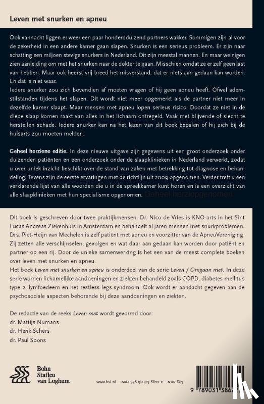Vries, Nico de, Mechelen, Piet-Heijn van - Leven met snurken en apneu